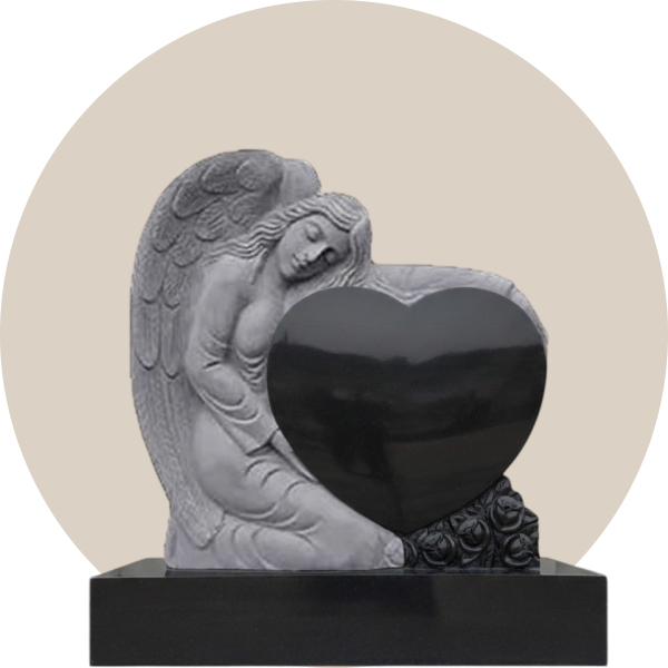 black angel headstone